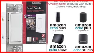 Enbrighten Zigbee Smart Light Switch with QuickFit and SimpleWire, Pairs Directly with Echo 4th Gen