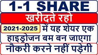 1-1 SHARE खरीदते रहो  2021-2025 में यह SHARE एक हाइड्रोजन बम बन जाएगा I नौकरी करने नहीं पड़ेगी