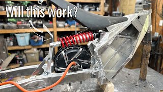Rear Suspension Shock Installation - Home Made Electric Dirt Bike Part 3