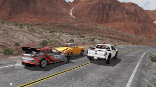 cherrier vivace rally ชนกันพังยับ ep.1/BeamNG drive อุบัติเหตุบนท้องถนน