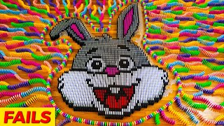 FAIL COMPILATION - Easter Bunny in Dominoes🐰