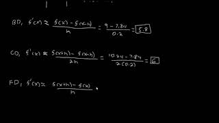 Numerical Differentiation Example