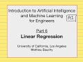 Lecture 6: Linear Regression and Gradient Descent Optimization – Machine Learning for Engineers