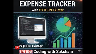 🔴 LIVE: Complete Expense Tracker App Tutorial with Python Tkinter | Step-by-Step GUI Programming fo