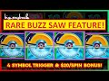 4 BUZZ SAWS → BUZZ SAW FEATURE! Huff N' More Puff Power 4 Slot - AND $20/SPIN BONUS!