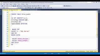 Microsoft SQL Server Development Part 35 : Error Handling in SQL Server