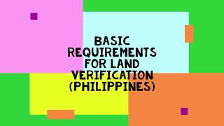 Requirements for Land Verification