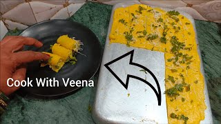 Khandvi Recipe in Hindi | गुजराती खांडवी बनाने का आसान तरीका | How To Make Khandvi | Cook With Veena