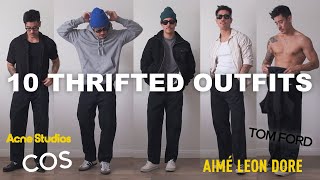 10 OUTFITS with thrifted clothing | recent high-end pick ups (cant believe i found these tbh)