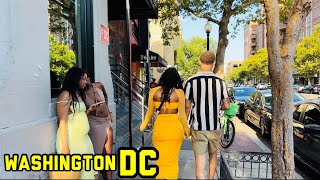 Beautiful Streets of Washington DC, 14th ST NY, USA ,Sunday Edition, Stroll in 4K