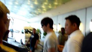 100829 HyungJun Leaving Hotel to TRCC