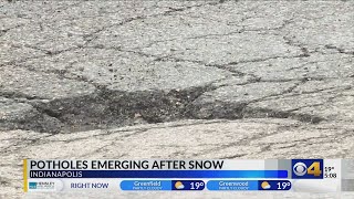 Indiana drivers face potholes after snow