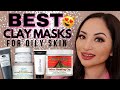 BEST CLAY FACE MASKS for OILY & ACNE PRONE SKIN | CLEARS PORES & IMPROVES SKIN TEXTURE!