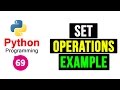 Python Programming Tutorial - Set Operations (part-2)