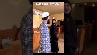 Sana khan at restaurant with mufti anas