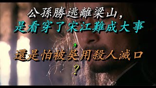 公孙胜逃离梁山，是看穿了宋江难成大事，还是怕被吴用杀人灭口？