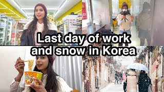 Download Mp3 LAST DAY OF WORK AND SNOW IN KOREA vlog