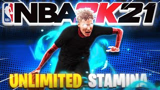 HOW TO NEVER LOSE STAMINA IN NBA 2K21 CURRENT GEN DRIBBLE FOREVER