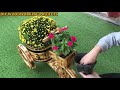 amazing garden decoration woodworking ideas how to make simple rustic tricycle planting machine