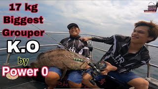 17kg Biggest Green Eye Grouper K.O by Slow Jigging lll SE X Tokayo