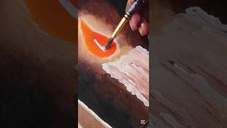 Candle Painting 🧡🧡#painting#art#shorts#aesthetic#candle#paintingtutorial