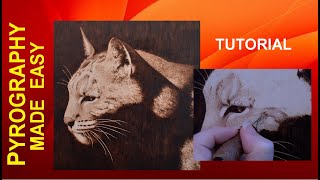 Wood Burning - BOBCAT - pyrography tutorial