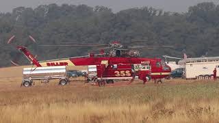 RDD area - N4035S - Siller Skycrane S-64E at Shasta Lake  2018 Fire LZ.