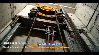 电梯是这样运行的 The elevator works like this.