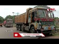 police charged fine on over loaded trucks at kouthala mandal mana telangana tv