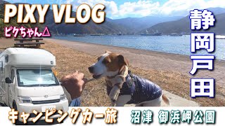 【御浜岬公園】戸田(へた)の赤い鳥居と富士山の絶景ビュースポット🐶