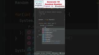 Java Program 75 | Generate 10 Random Number between 1 and 100 #Shorts #java #coding #programming