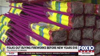 Residents buying fireworks before New Year's Eve