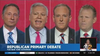 Republican gubernatorial hopefuls go at it on CBS2 debate stage