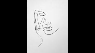 How to draw the face with one line