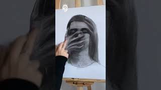 تعلم الرسم بالفحم / Learn to draw with charcoal #shorts