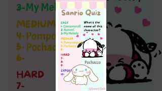 Sanrio Quiz Part 2! When did you first fall in love with Sanrio? Share your score with me! 🥳#shorts