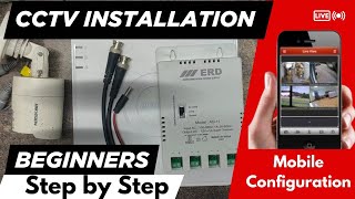 CCTV Installation full course | CCTV camera connect to mobile | how to install cctv step by step