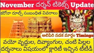 వృద్ధులు,దివ్యాంగులు, చంటిపిల్లల దర్శనాల విషయంలో స్పష్టత నిచ్చిన TTD | November darshan tickets News