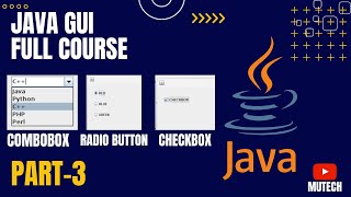 How to create Checkbox , combobox and radio button in java swing/ java gui course / part - 3