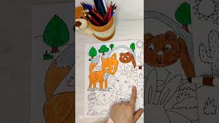 Animal coloring pages #coloring #drawing #art #shorts #shortvideo #animals