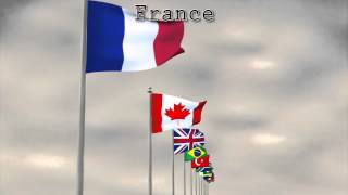 Beautiful Display of 28 Flags of the World - After Effects