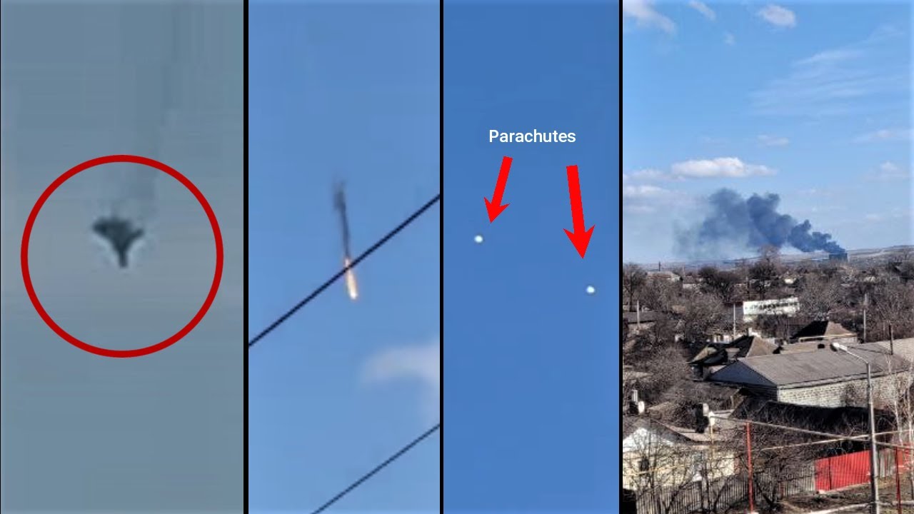 Russian SU-34 Fighter Jet Shot Down By Ukraine Today In Yenakiieve ...