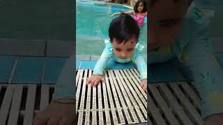 #Shorts একা একা সুইমিং করতে গিয়ে কি হলো ? 🤣🤣 I Baby alone in the pool😢😢