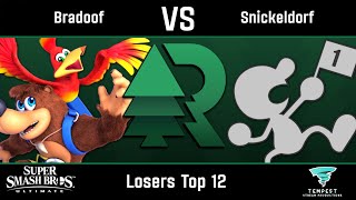 Bradoof (Banjo) vs Snickeldorf (Game \u0026 Watch) - Ultimate Losers Top 12 - Evergreen Rising #11