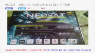 NEOSAT I 5000 HD RECEIVER BISS KEY OPTION