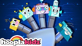 Robot Finger Family | HooplaKidz Nursery Rhymes