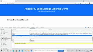 Angular 12 Local Storage Working Demo