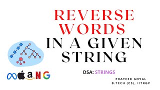 Reverse words in a String | Java | Data Structures | Strings