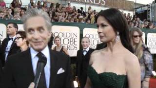 Michael Douglas & Catherine Zeta-Jones - HFPA Red Carpet Interview - Golden Globes 2011