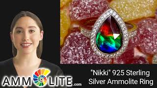 Nikki Sterling Silver Feature Ammolite RIng